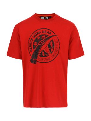 Worker Werk T-Shirt Graphic Logo Rood - Herock - voor