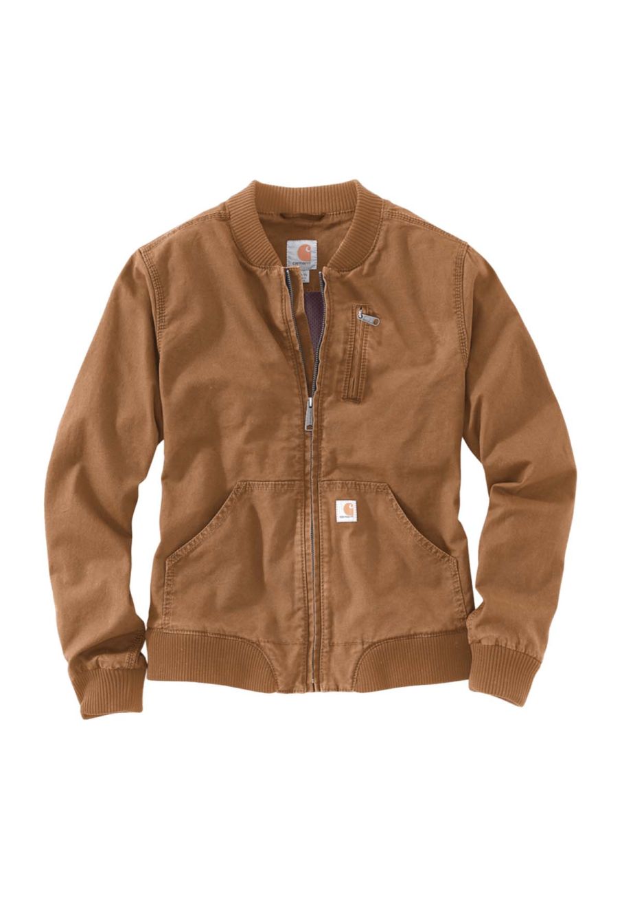 102524 Dames Bomber Jacket - Carhartt Brown - L main product photo