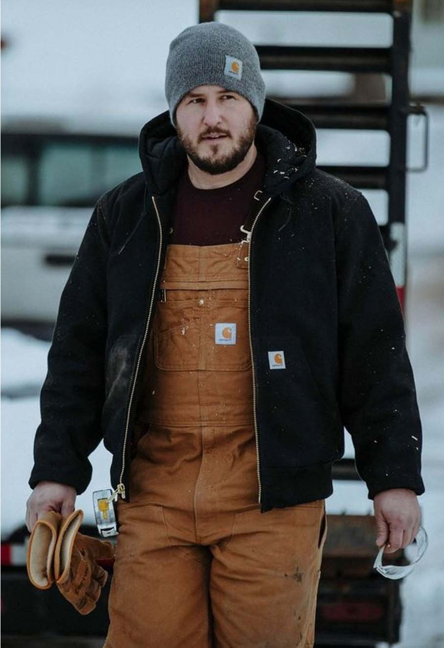 Carhartt Werkjas Duck Active Capuchon 104050 Zwart - 71workx
