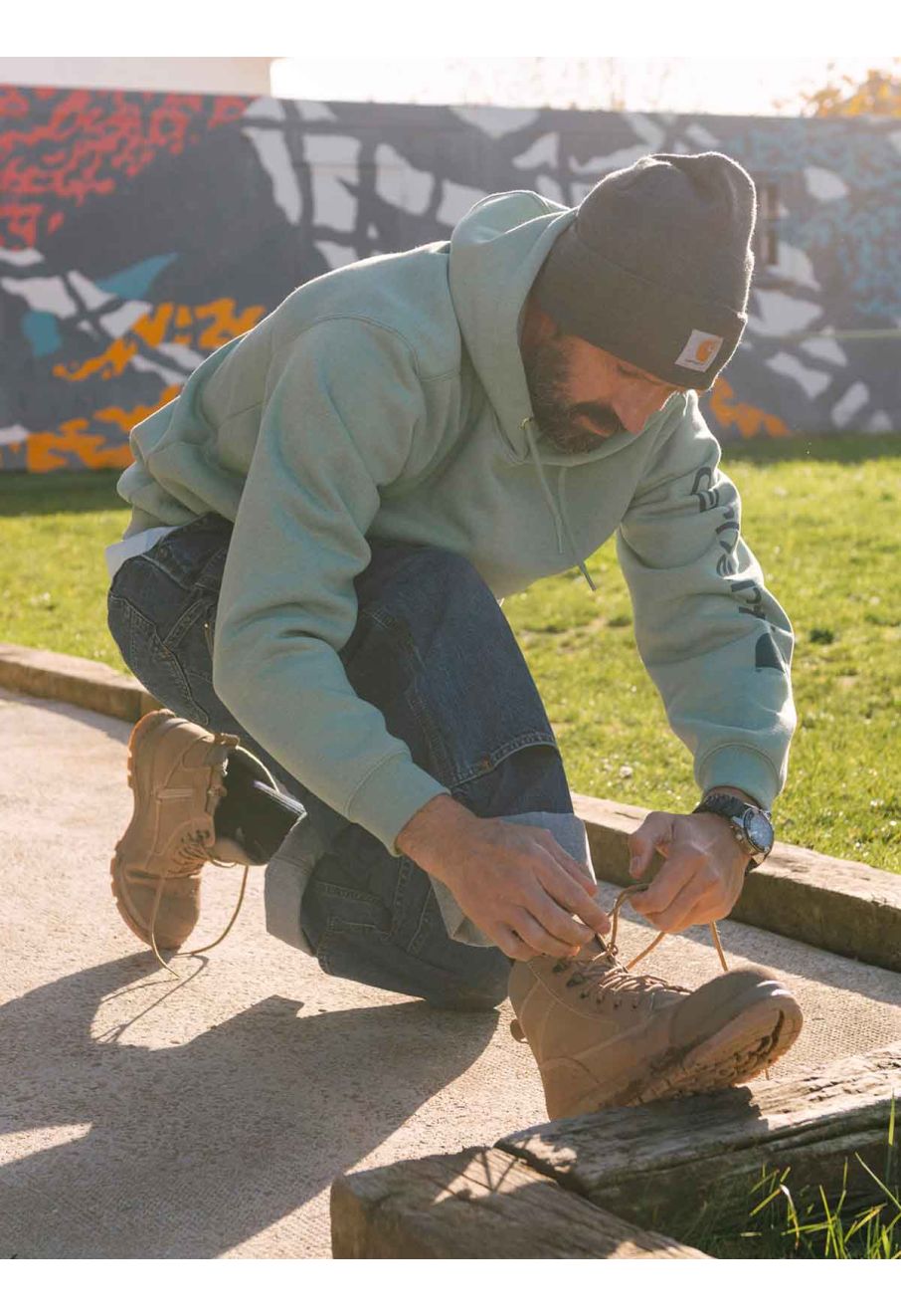 F702923 Werkschoen S3 Detroit Rugged Flex Carhartt Dark Khaki 253