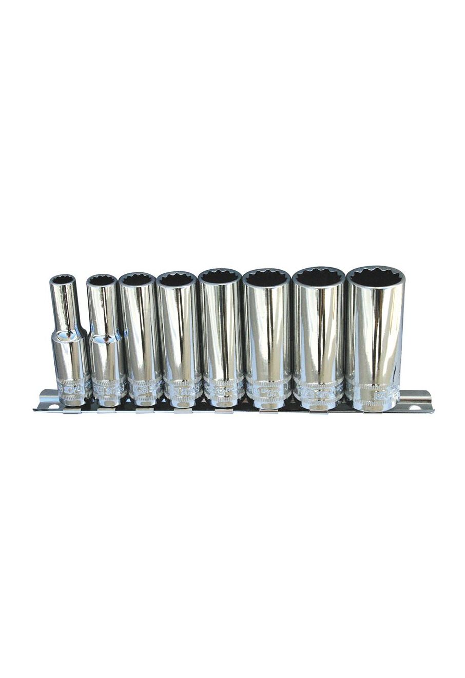 SP Tools SP20241 Doppen Op Rail 3/8” 12-Kant 8-delig Sae Lang main product photo