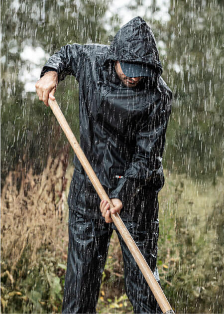 Regenkleding bescherming tegen de elementen