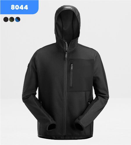 2025 71workx Bestselling Snickers 8044 Werk Hoodie Tussenlaag Rits zwart