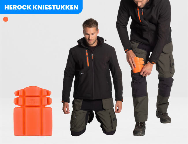 2025 71workx Herock kniebescherming oranje model voorbeeld