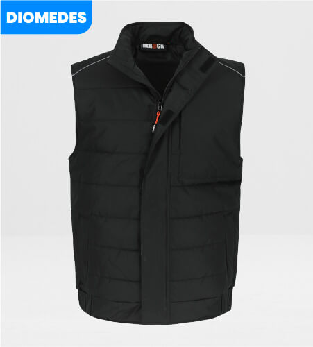 2025 Bestseller Herock Bodywarmer Diomedes Zwart voorkant 71workx