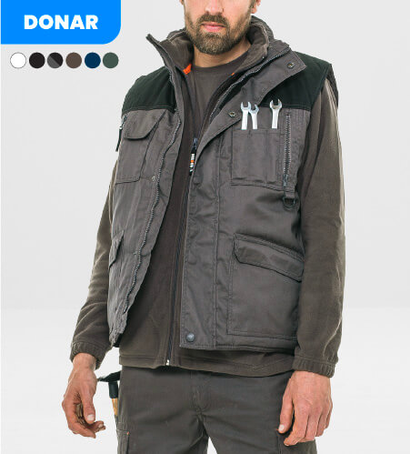 2025 Bestseller Herock Bodywarmer Donar Model Grijs Zwart 71workx