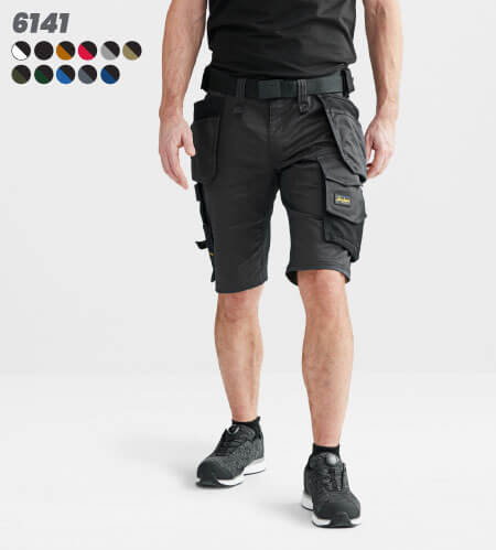 Snickers 6141 AllroundWork Stretch Shorts met Holsterzakken