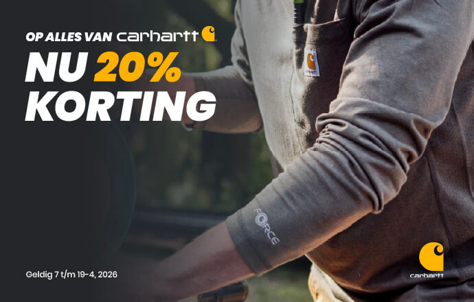 20260407_Carhartt_20_korting_banner_home_NED_mobiel